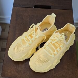 Yellow Mesh Sneakers